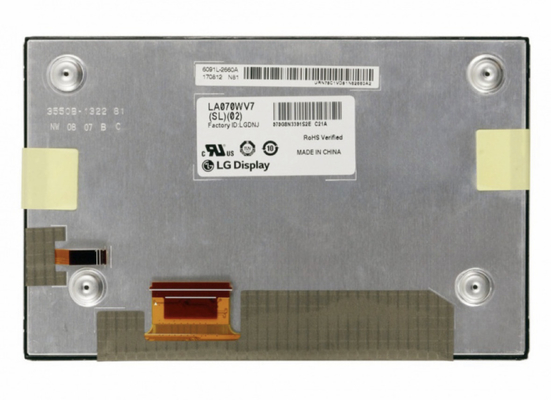 LA070WV7-SL02 LG Display 7&quot; 800 ((RGB) × 480 WVGA 133PPI 1000 cd/m2 Display LCD industriale