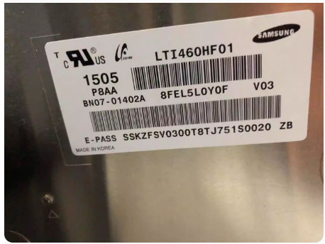 LTI460HF01 Samsung 46" 1920 ((RGB) × 1080, 2500 cd/m2 display LCD industriale