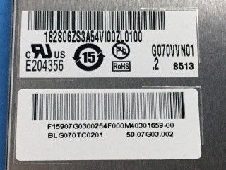Matte G070VVN01.2 600 cd/m2 7 pollici 6/8 bit Altezza Luminosità Pannello LCD