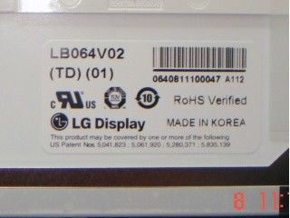LB064V02-TD01 6,4 pollici 640×480 250 cd/m2 Angolo di visualizzazione 65/65/50/60 TFT-LCD, LCM
