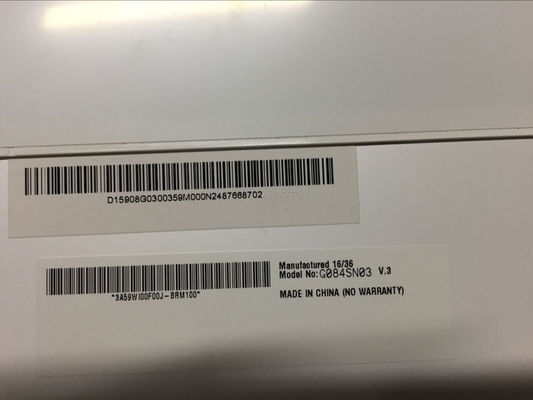 G084SN03 V3 8.4 INCH 250 cd/m2 800×600 Angolo di visualizzazione 80/80/80/60 TFT-LCD, LCM
