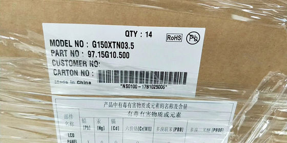 G150XTN03.5 15,0 pollici 1024×768 XGA 350cd/m2 Angolo di visualizzazione80/80/70/80 AUO TFT LCD