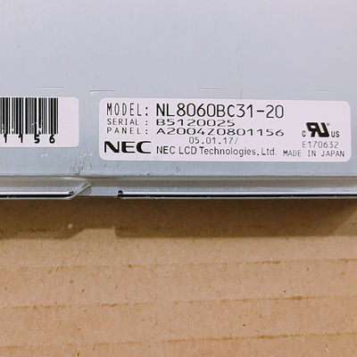 NL8060BC31-20 NON PIÙ TARDI degli impiegati di funzionamento di 12.1INCH 250CD/M2 LCM 800×600 800×600RGB CCFL TTL.: 0 ~ un'ESPOSIZIONE LCD INDUSTRIALE di 55 °C