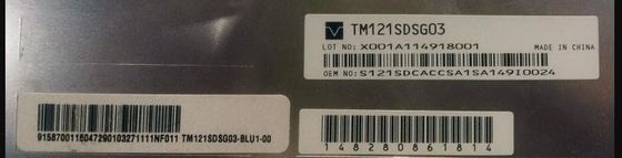 SVGA 82PPI 12.1&quot; 800×600 RGB Tianma TFT LVDS TM121SDSG03 80/80/65/75 (Tip.)