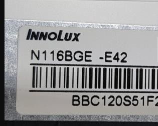 N116BGE-E42 Innolux 11,6» 1366 (RGB) ESPOSIZIONI LCD di INDUSTRIALE del ² di ×768 220 cd/m