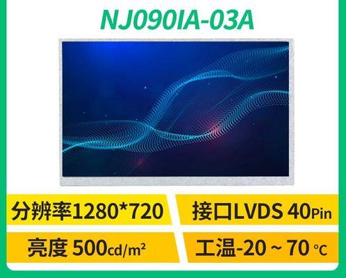 NJ090IA-03A ESPOSIZIONE LCD di INDUSTRIALE del ² di ×720 500 cd/m di Innolux 9,0&quot; 1280 (RGB)