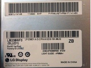 ESPOSIZIONE LCD di INDUSTRIALE del ² di ×1080 250 cd/m di LM230WF3-SLQ5 LG Display 23,0&quot; 1920 (RGB)