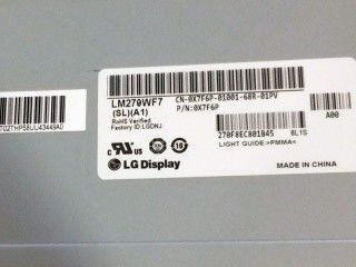 pannello LM270WF7-SLA1 FHD 81PPI di 27.0in RGB 300cd/m2 NTSC TFT LCD