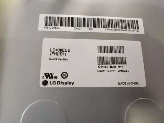 pannello 43&quot; dell'affissione a cristalli liquidi del quadrato di 450cd/M2 RGB FHD 51PPI 1920×1080 LD430EUE-FHB1
